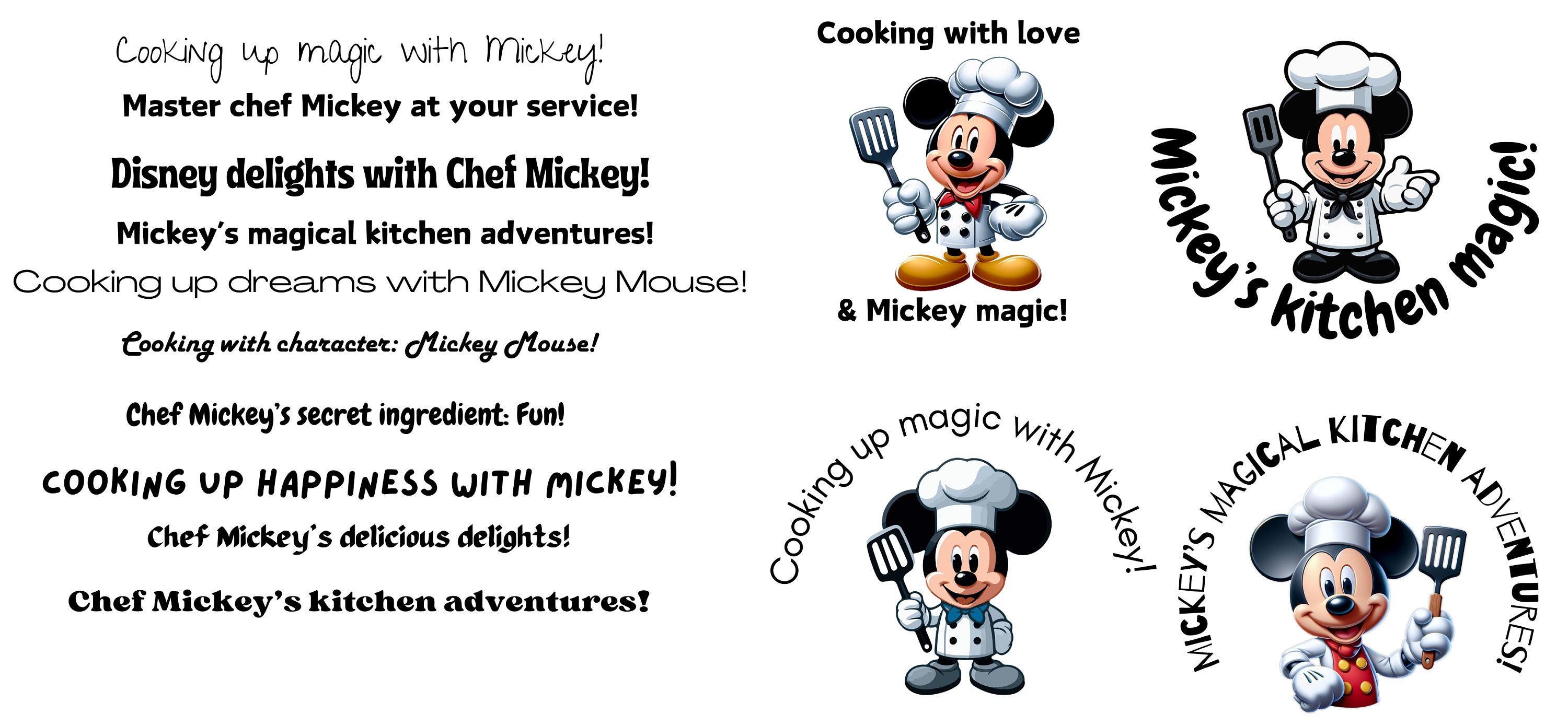 Chef Mickey Digital File Pack - Etsy