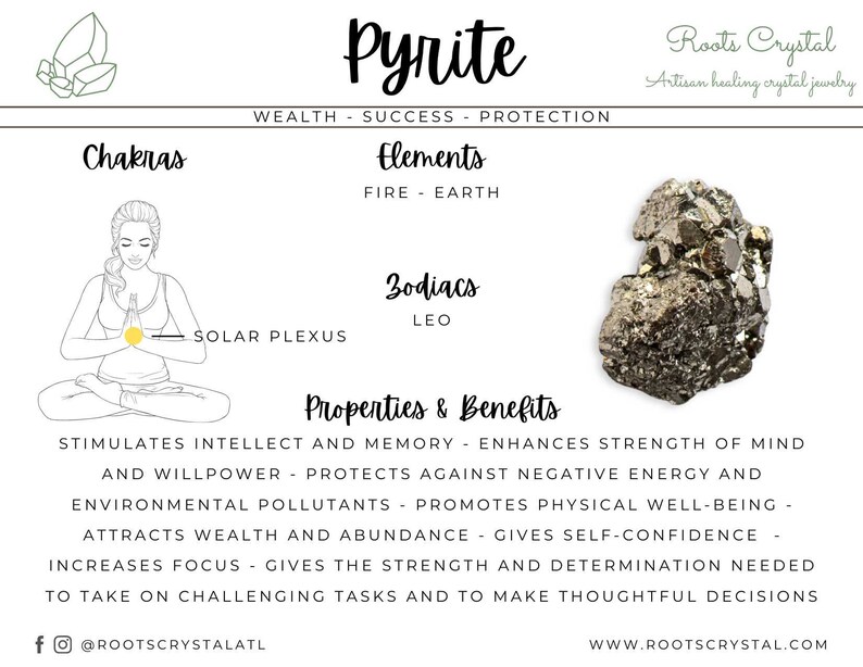 Wealth" | Pyrite necklace | wealth, success, will power