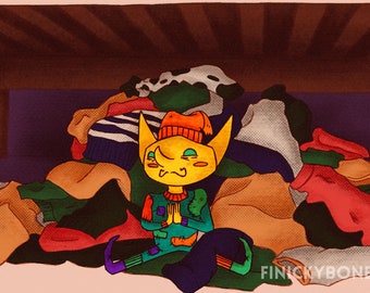 Sock Gremlin 7" x 5" Matte Print