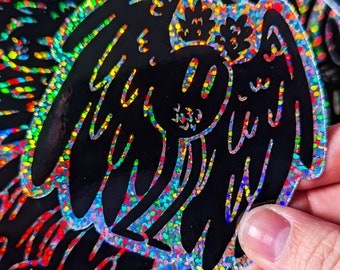 Glitter Mothman Friend Vinyl Sticker