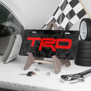 Red TRD Vanity Plate