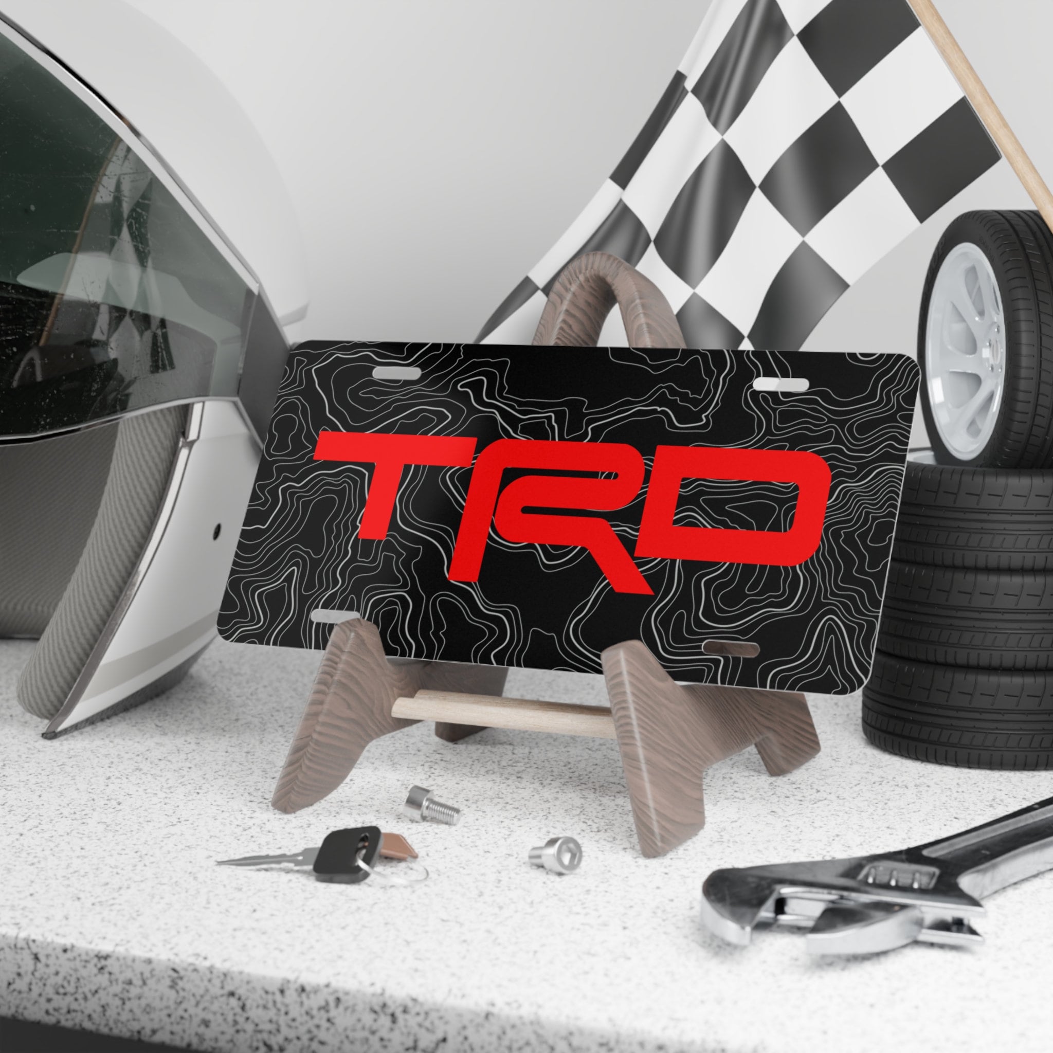 TOYOTA RACING DEVELOPMENT Retro License Plate Frame (US Size