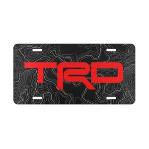 Red TRD Vanity Plate image 2