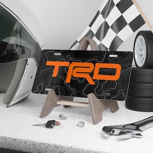 Orange TRD Vanity Plate