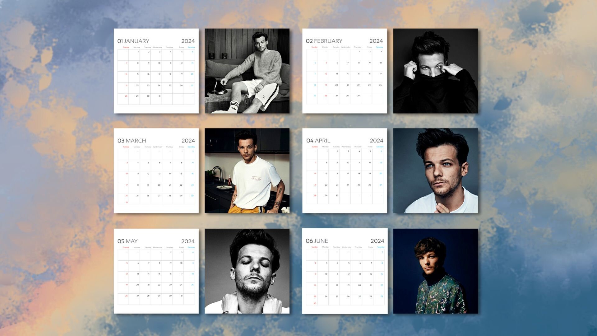 Louis Tomlinson Calendar 2024 Celebrity Calendar Artist Calendar 2024