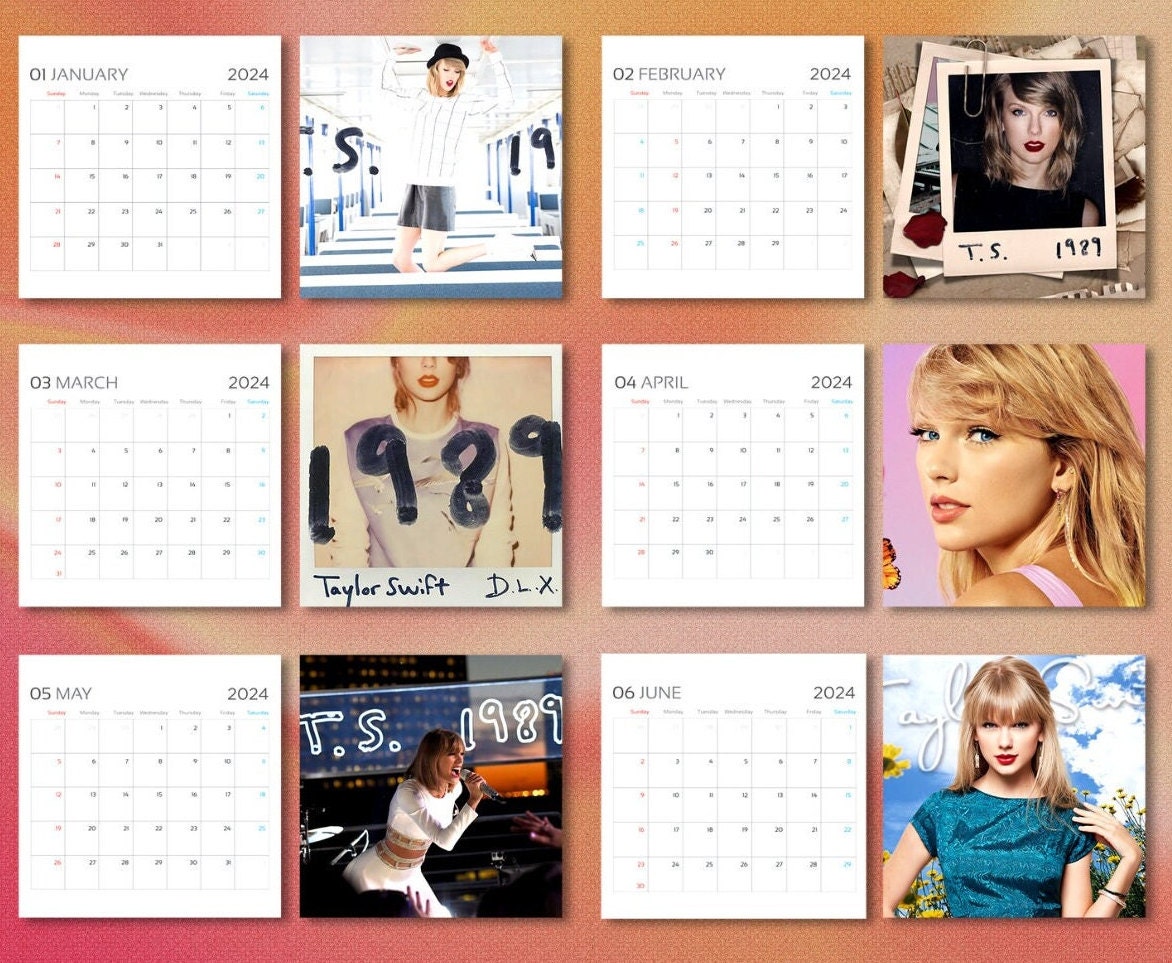 Eras Calendar 2024 Celebrity Calendar Artist Calendar 2024 sold by Tan