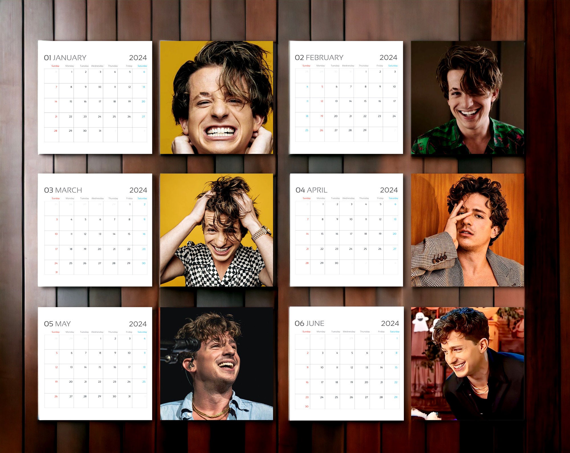 Charlie 2024 Calendar, Puth 2024 Wall Calendar, Celebrity Calendar 2024