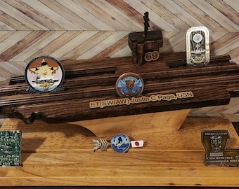 Challenge coin display holder