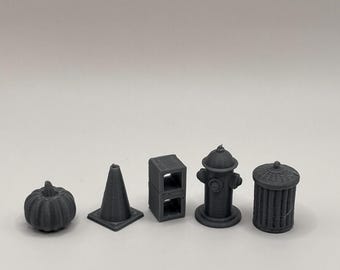 5 Mini Gray Monopoly Pieces, Unique Board Game Pieces