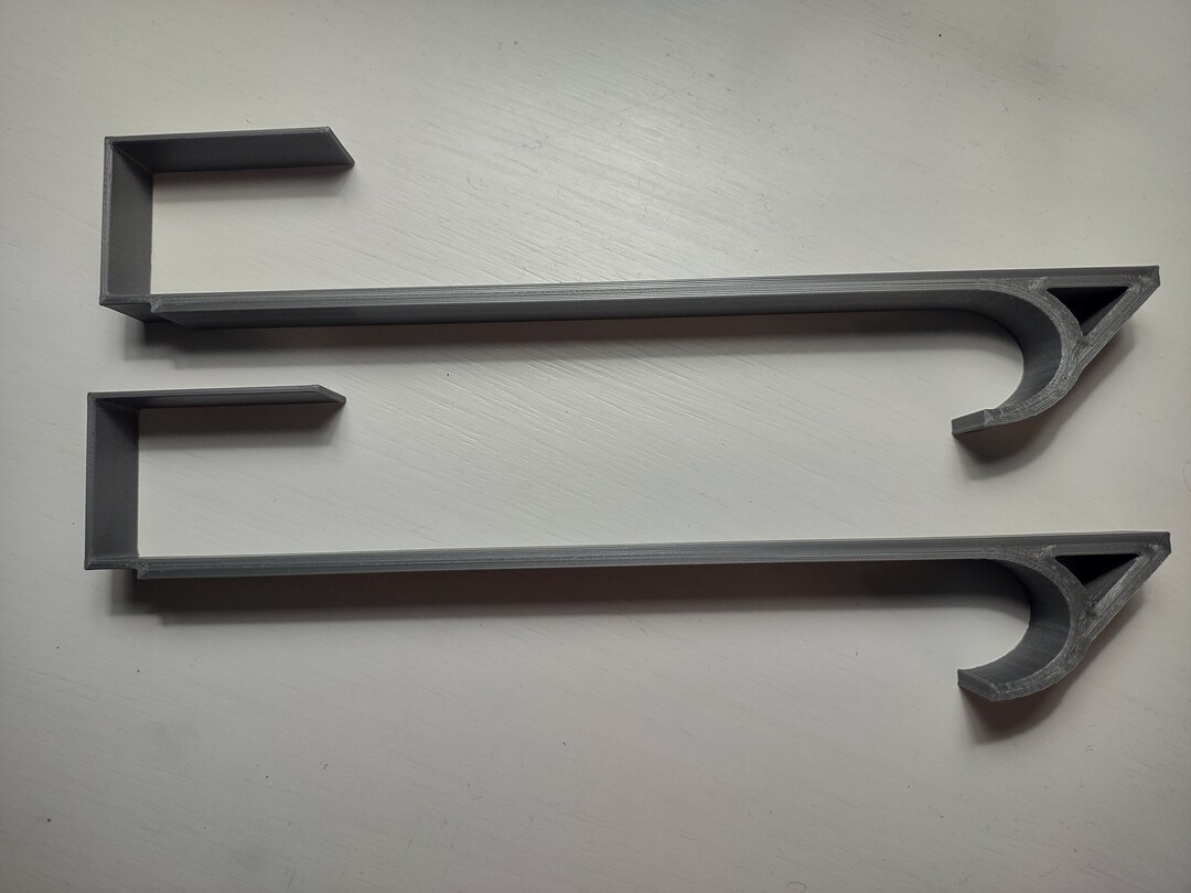 2 Over Door Coat Hooks, Gray, Black, Durable, Easy Install, Supports