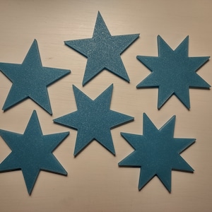 Glowing Stars, Wall Art, Blue Stars, Glow in the Dark, Ceiling Decor,