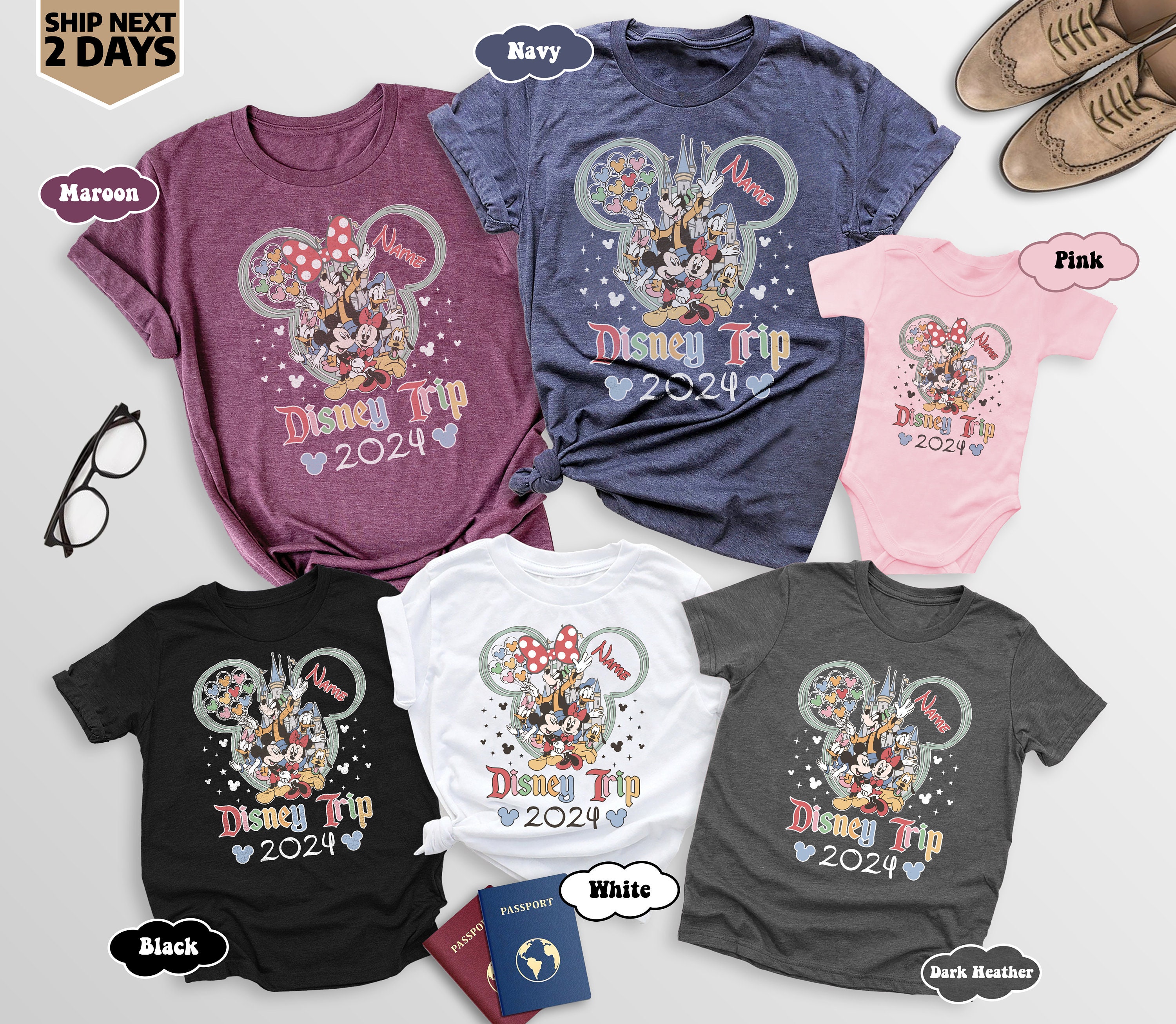 Disney Trip 2024 Shirt, Mickey And Friends Disneyland Trip 2024 Shirt