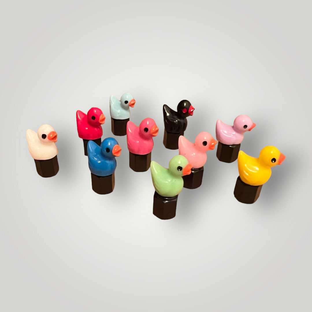 Tiny Duck Tire Valve Cap Set of 4, Rubber Ducks, Jeep Ducks, Ducks
