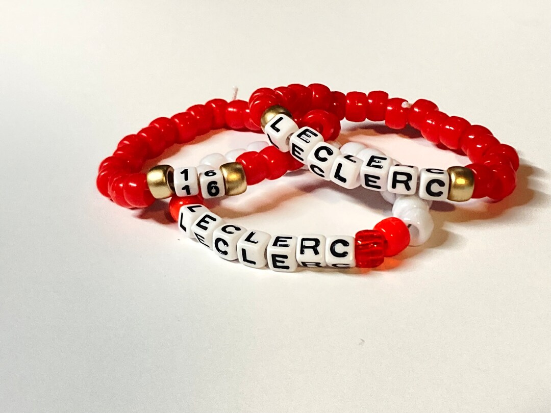 Charles Leclerc F1 Beaded Bracelet Etsy