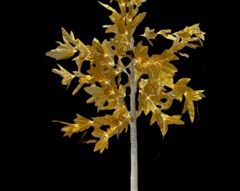 golden leaf 5 feet led tree