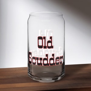 Old Scudder Western Sayings Funny Bar Gift Can-shaped Glass