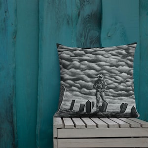 Cowboy Collector&#39;s Piece: Matt Dillon Gunsmoke Pillow - Original Art Design