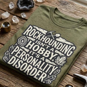 面白い岩石採集シャツ、岩石収集家パーソナリティ障害Tシャツ、地質学ユーモアユニセックスTシャツ