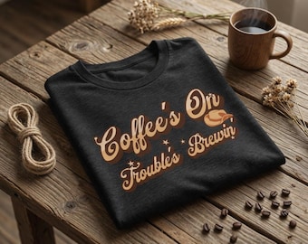 Rolig Western Coffee T-shirt: Cowboy Humor Grafisk T-shirt