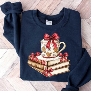 All Booked For Christmas Shirt Gift for Librarian,Bookworm Christmas Sweater,Christmas Book Tree Sweatshirt,Book Lovers Christmas Sweatshirt