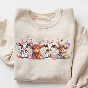 Easter Cow Sweatshirt, Heifer Easter Day Shirt, Funny Easter Shirt, Gift For Easter, Easter Animal Shirt, Cute Easter Shirt, Easter Kids Tee
