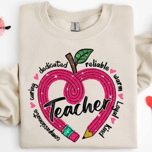 Valentines Day Teacher Sweatshirt, Teaching Sweethearts Teacher Shirts, Teacher Valentines Day Gift, Love Teacher Shirt,Valentines Day Shirt