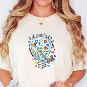 Let Your Light Shine Autism Awareness Shirt, Let Your Light Shine Shirt, Autism Acceptance, Autism Month Shirt, Proud Mom Tee