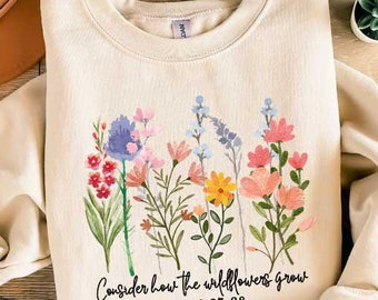 Wildflower Bible Shirt, Religious Shirt, God Shirt, Waiting God Is Working Shirt, Christian Shirt, Faith Shirt, Bible Verse