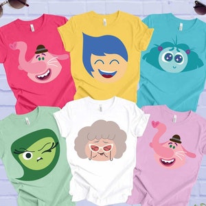 Inside Out Characters Shirts, Inside Out 2 Shirt, Inside Out Group Matching, Inside Out 2 Family Party, Halloween Matching Costume