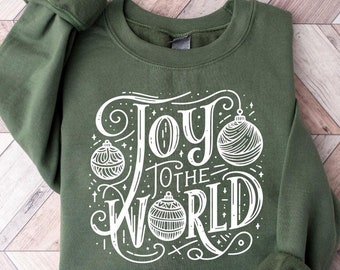Joy To The World Sweater, Christian Christmas Sweatshirt, Cute Jesus Shirt, Retro Christmas Nativity Scene Shirt, Christmas Gifts for Family