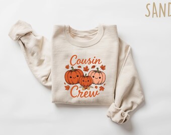 Cousin Crew Sweatshirt Pumpkin Patch Crewneck, Matching Family Autumn Shirt, Thanksgiving Cousins Tee, Fall Weekend Outfit, Pumpkin Shirt