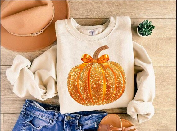 Bow Pumpkin Sweatshirt, Fall Pumpkin Sweater, Fall Vibes Shirt, Fall Season Shirt, Halloween Tees, Pumpkin Shirt, Fall Gift, Coquette Bow