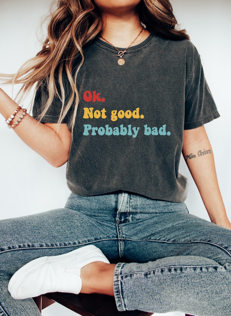 Ok Not Good Probably Bad T-Shirt, Ilya Rozanov Hockey Romance Tee, BookTok Apparel, Heated Rivalry Sweatshirt, Sarcastic Bookish Crewneck image 4