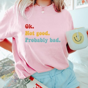 Ok Not Good Probably Bad T-Shirt, Ilya Rozanov Hockey Romance Tee, BookTok Apparel, Heated Rivalry Sweatshirt, Sarcastic Bookish Crewneck image 2