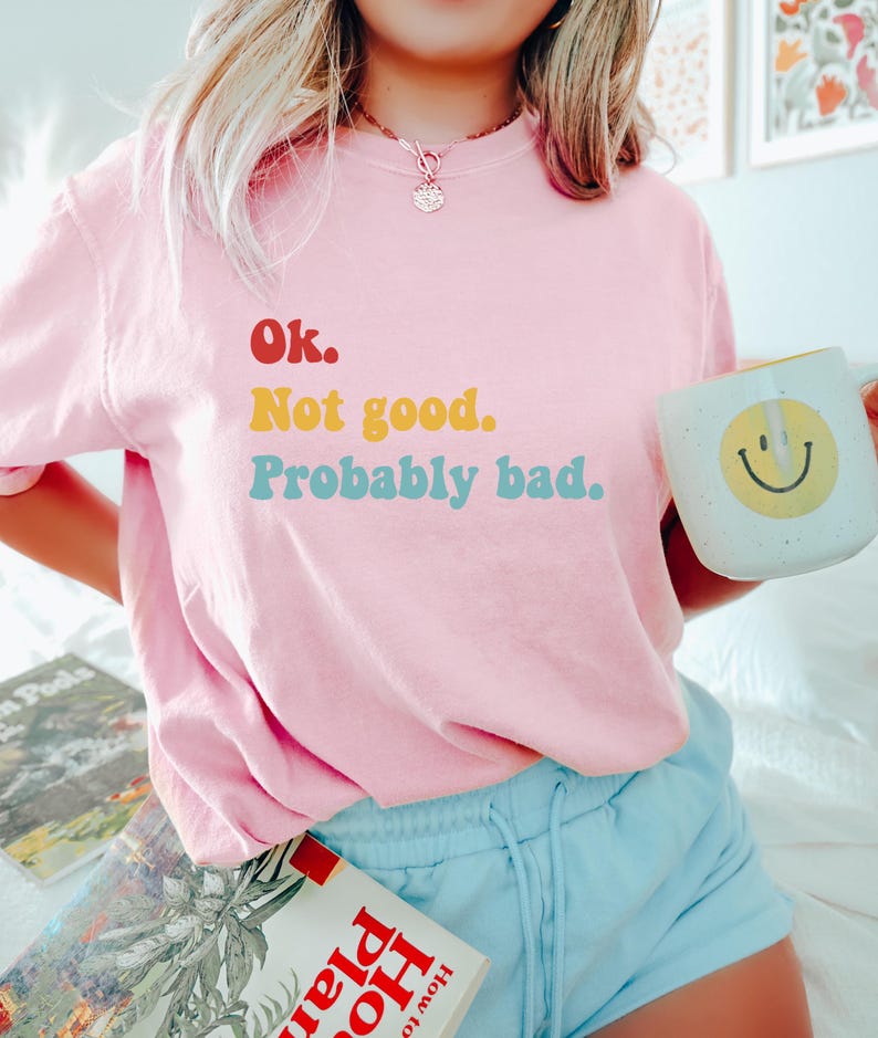 Ok Not Good Probably Bad T-Shirt, Ilya Rozanov Hockey Romance Tee, BookTok Apparel, Heated Rivalry Sweatshirt, Sarcastic Bookish Crewneck image 2