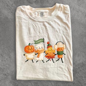 Comfort Colors® Spooky Season Shirt Halloween Ghost Tee, Cute Fall Squad T-Shirt, Preppy Summerween Graphic Shirt, Autumn Pumpkin Patch Tee