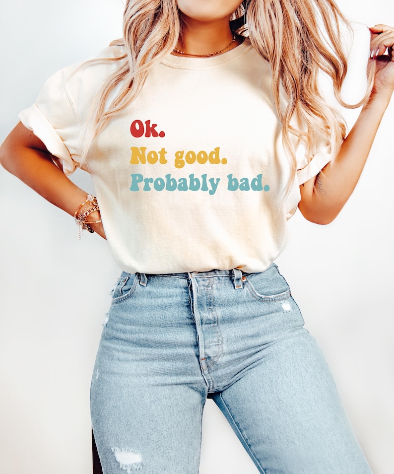 Ok Not Good Probably Bad T-Shirt, Ilya Rozanov Hockey Romance Tee, BookTok Apparel, Heated Rivalry Sweatshirt, Sarcastic Bookish Crewneck image 3