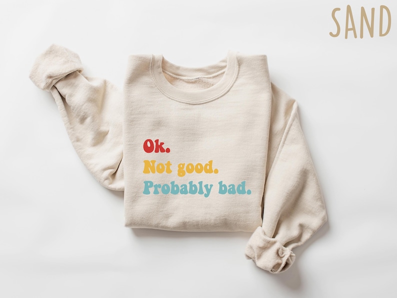 Ok Not Good Probably Bad T-Shirt, Ilya Rozanov Hockey Romance Tee, BookTok Apparel, Heated Rivalry Sweatshirt, Sarcastic Bookish Crewneck image 6