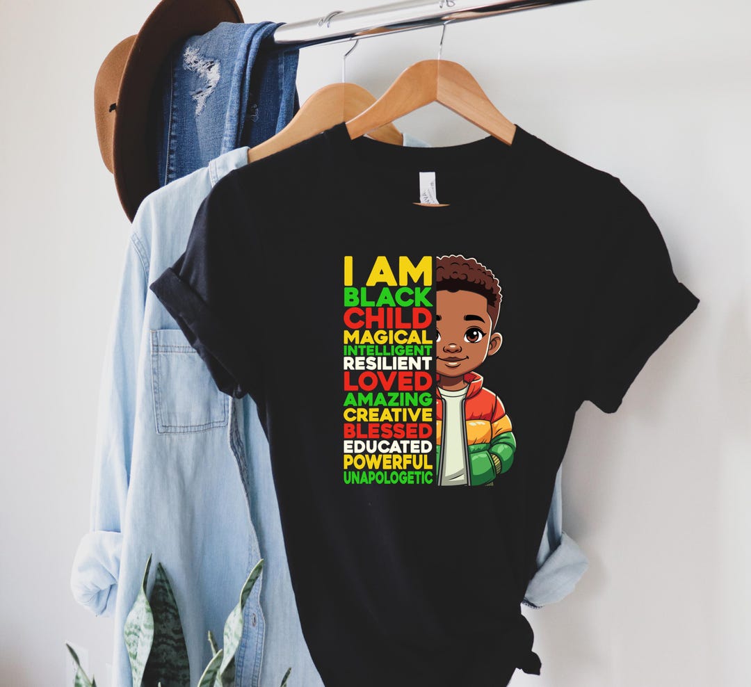 Black Child Empowerment T-shirt, Black History Month Tee, Kids Positive ...
