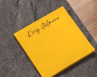 Notas adhesivas amarillas personalizadas / Notas adhesivas para maestros / Notas adhesivas personalizadas / Estilo cursivo escrito a mano
