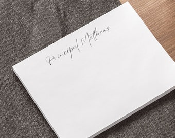 Bloc-notes personnalisés pour principal | Don principal | Directeur/administrateur de la rentrée scolaire | Nombreuses tailles de notes et couleurs de texte