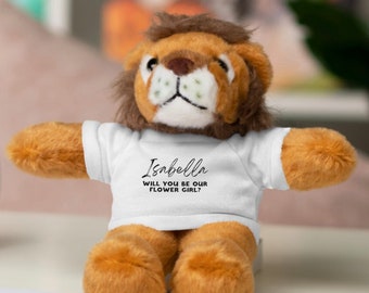 Regalo para niña de las flores Propuesta León / Regalo de niña de las flores personalizado / Propuesta de niña de las flores personalizada León Animal de peluche