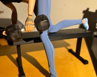 1/6 Scale Static Flat Weight Bench - 3D Printed Miniature