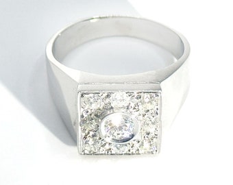 7500 1.04 Ct Men's Diamond Ring 14Kt White Gold