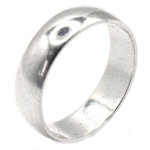 Alliance en platine 0,950 brillant pour femme, 5 mm, taille 6