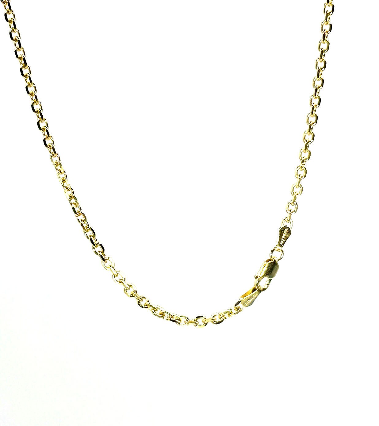 Catana In Oro Giallo 14K – Stile Cavo, Larghezza 2,3 Mm – Collana Moderna Per Ciondoli O Da Sola – Disponibile In 40,6, 55,9, 61 E 76,2 Cm – Confezione Regalo