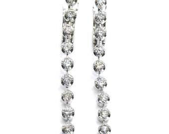4900 Orecchini pendenti da donna alla moda in oro bianco da 1,05 ct con diamanti 14 kt