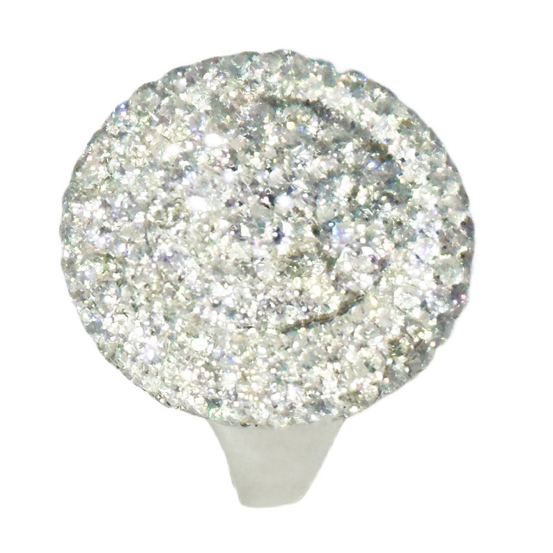 16995 6.25Ct White Gold Diamond Pave Set Cocktail Fashion Women's Ring 18Kt