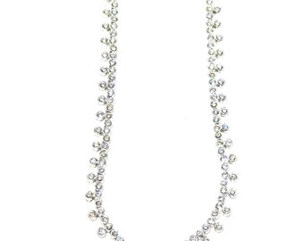 8500 2.75Ct White Gold Two Row Diamond Choker Necklace 18Kt F VVS2