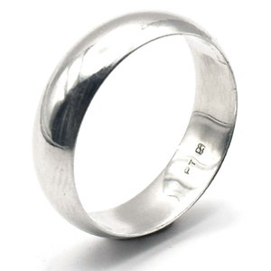 Alliance en platine 0,950 pour homme 6 mm, taille 10